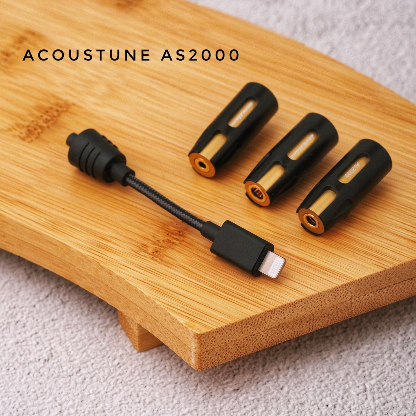 Acoustune AS2000 Lightning Adapter to 3.5mm 2.5mm 4.4mm Headphone for Apple iPhone